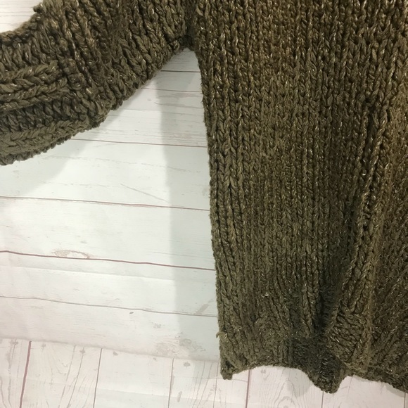 Free People | Georgia Knit V Neck In green small - Picture 5 of 7